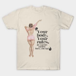 Your Body Your Rules Vintage Cracked T-Shirt